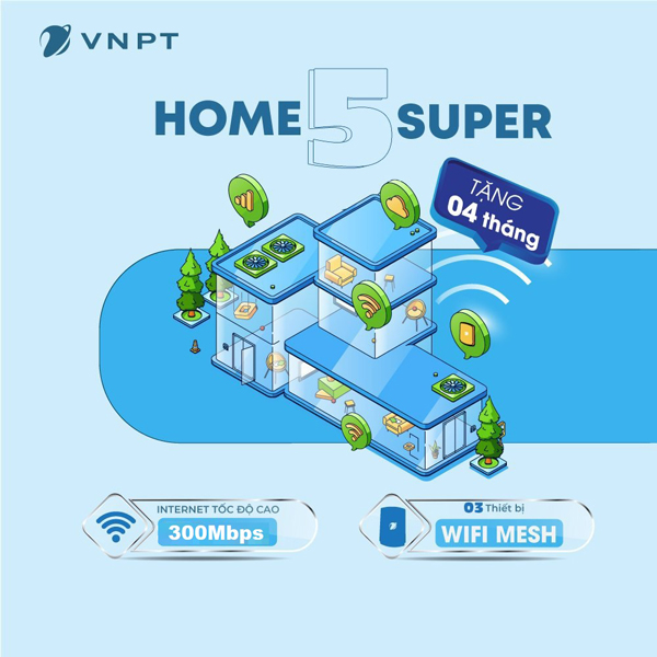 Gói Home 5 Super - Internet tốc độ cao, băng thông lớn giúp các giáo viên truy cập Internet nhanh chóng 