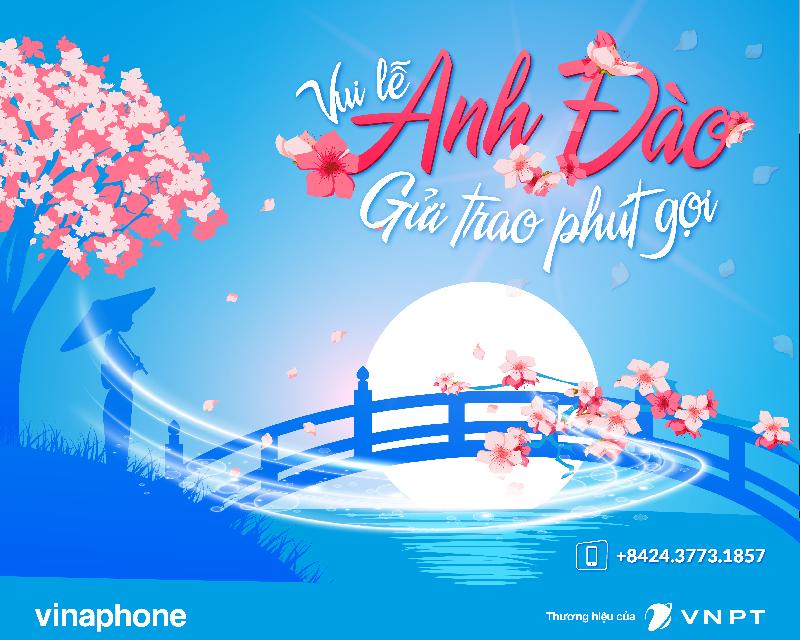 VinaPhone giảm giá cước hấp dẫn cho khách du lịch xứ Anh Đào