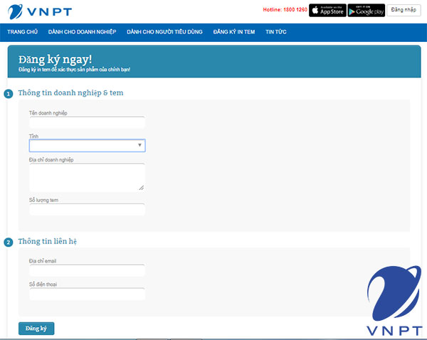 cách đăng ký tem truy xuất hàng hóa vnpt check