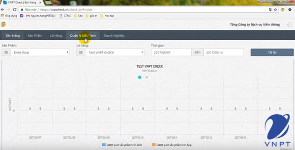 quản lý mã tem vnpt check