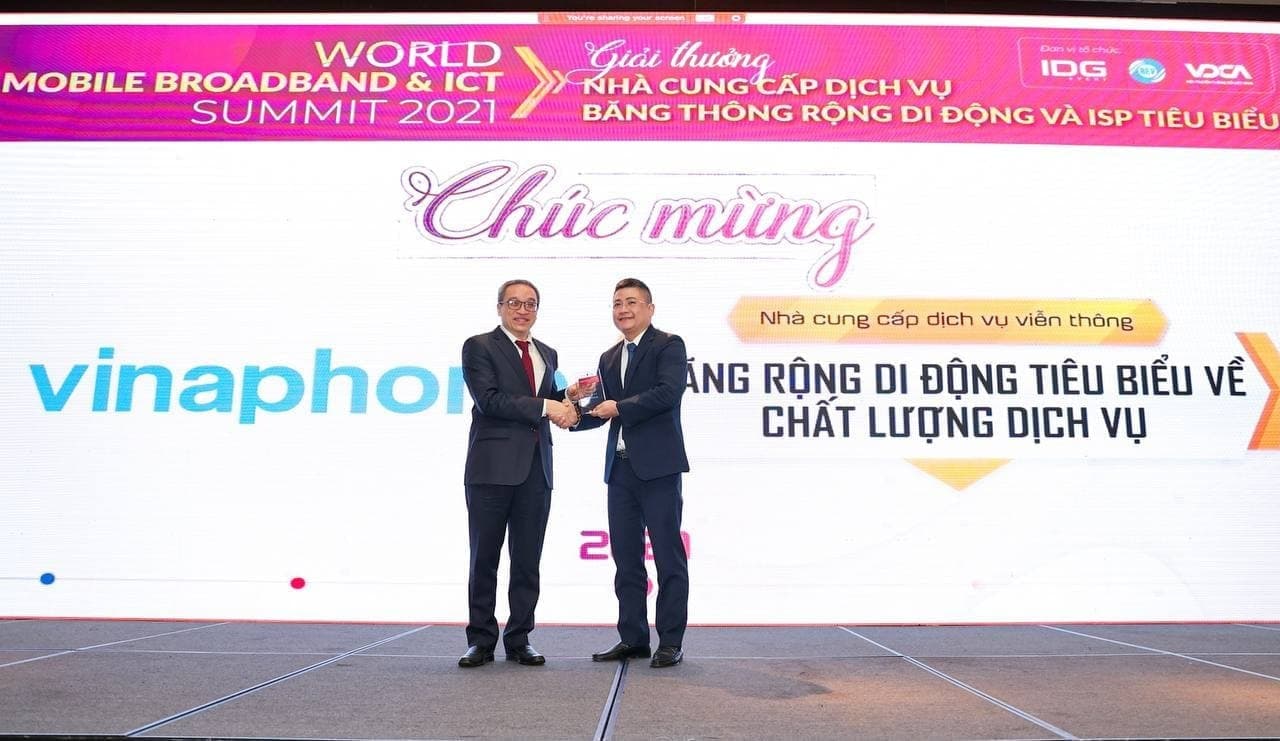 VinaPhone là đơn vị tiêu biểu về Chất lượng Dịch vụ  Băng thông rộng Di động tại Việt Nam