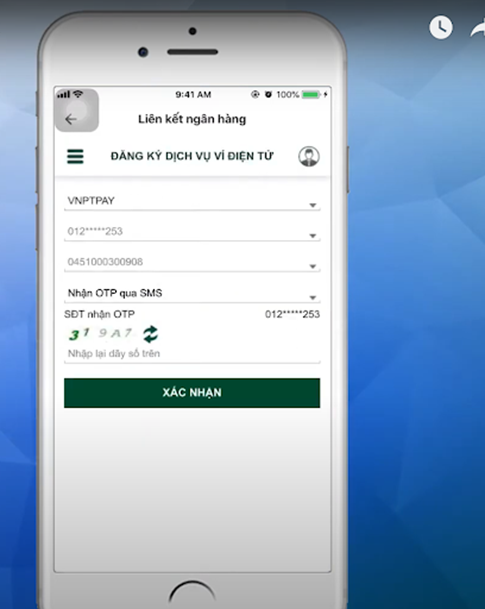 Cách liên kết ví VNPT Pay với Vietcombank bước 11