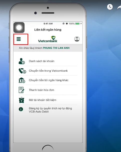Cách liên kết ví VNPT Pay với Vietcombank bước 7