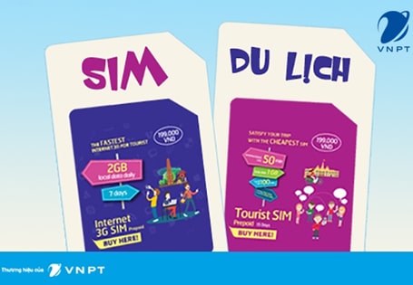 Tourist SIM VinaPhone - 50 phút gọi quốc tế - 1GB 4G/ngày
