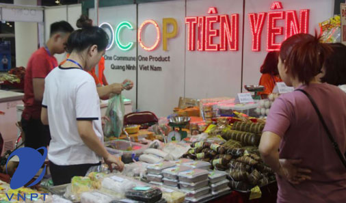 sản phẩm ocop tại quảng ninh dán tem vnpt check