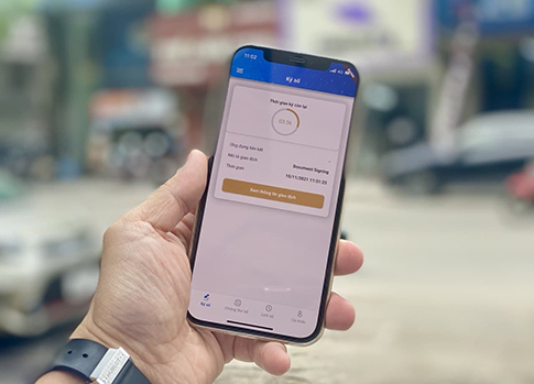 Màn hình điện thoại thực hiện vnpt smartCA đơn giản, tiện lợi