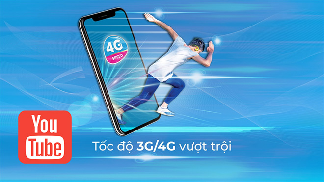 Gói cước VinaPhone 4G xem youtube