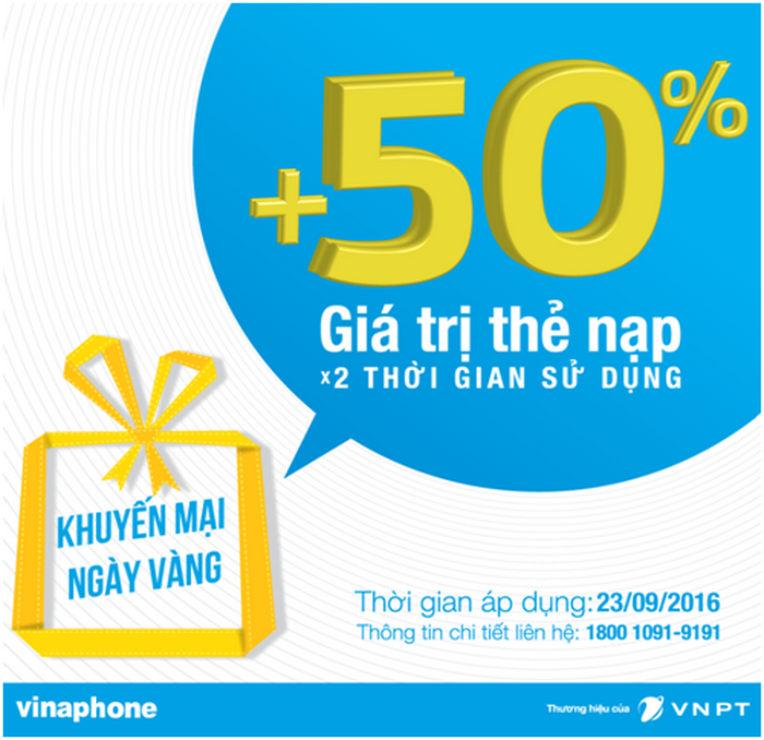 KHUYẾN MẠI  NẠP THẺ NGÀY VÀNG 28/10/2016