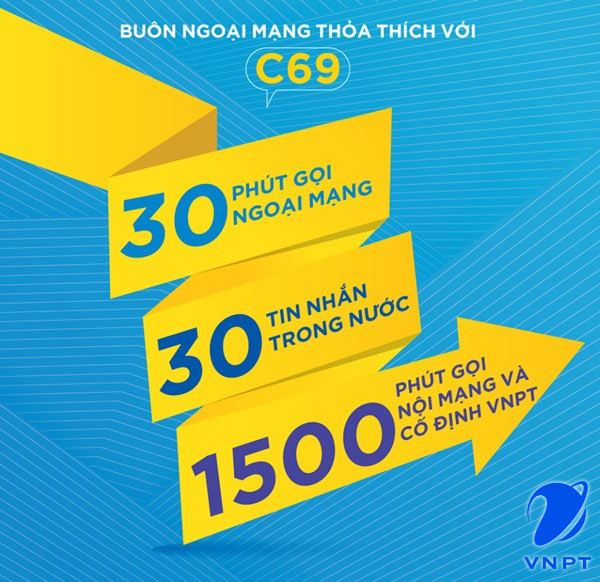 Gói cước C69 của VinaPhone có tới 1500 phút gọi nội mạng