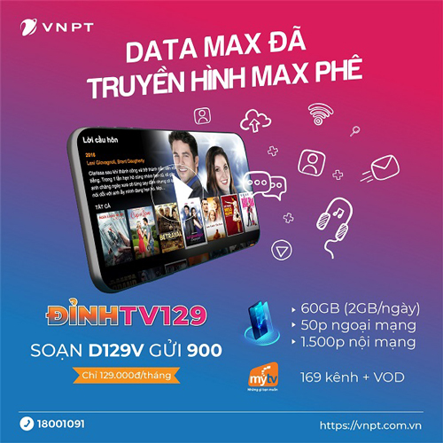 gói ĐỈNH TV129 của Vinaphone