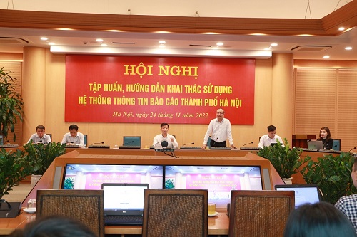 Hà Nội tập huấn khai thác sử dụng Hệ thống thông tin báo cáo Thành phố
