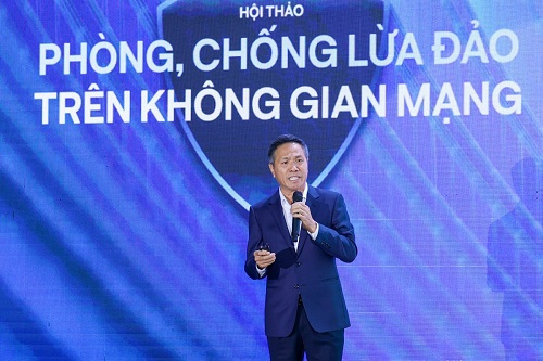 Chủ tịch Hội đồng Thành viên Tập đoàn VNPT Tô Dũng Thái tham luận tại Hội nghị Phòng, chống lừa đảo trên không gian mạng do Hiệp hội An ninh mạng quốc gia chủ trì