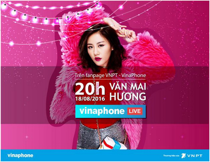 Văn Mai Hương mời thuê bao VinaPhone cùng 'Live"