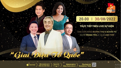 MyTV độc quyền truyền hình trực tiếp liveshow “Giai điệu Tổ quốc” mừng 2/9 từ Nhà Hát Lớn Hà Nội