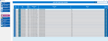 chọn Lịch sử giao dịch để kiểm tra trạng thái hồ sơ vừa kê khai