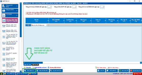Chọn chức năng “Sao chép” để lấy dữ liệu từ đợt mong muốn