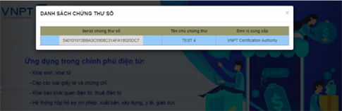 Bước 3 lấy lại mã pin chữ ký số VNPT