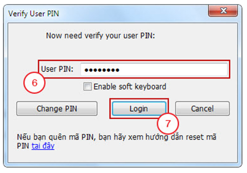 Bước 5 cập nhật chữ ký số hải quan vnpt