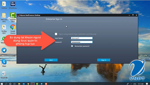 Đăng nhập vào tài khoản phòng họp