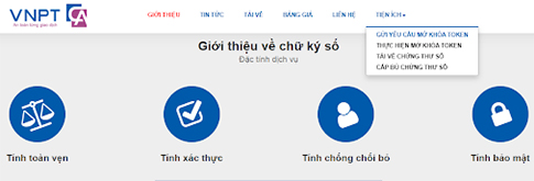 giao diện mở khóa chữ ký số vnpt