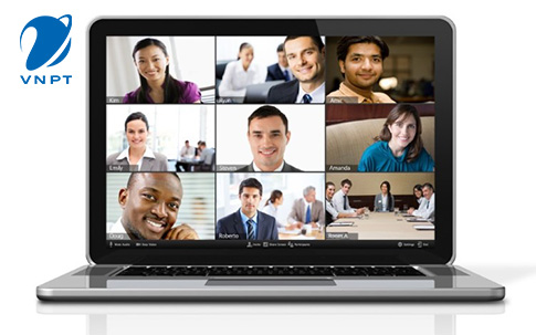 hội nghị video trên laptop
