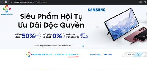 Vào mục Đăng nhập/ đăng ký.