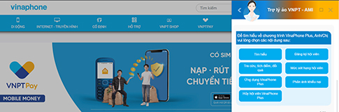 Chat với trợ lý ảo VNPT để biết thêm các thông tin liên quan đến chương trình hội viên VinaPhone Plus.
