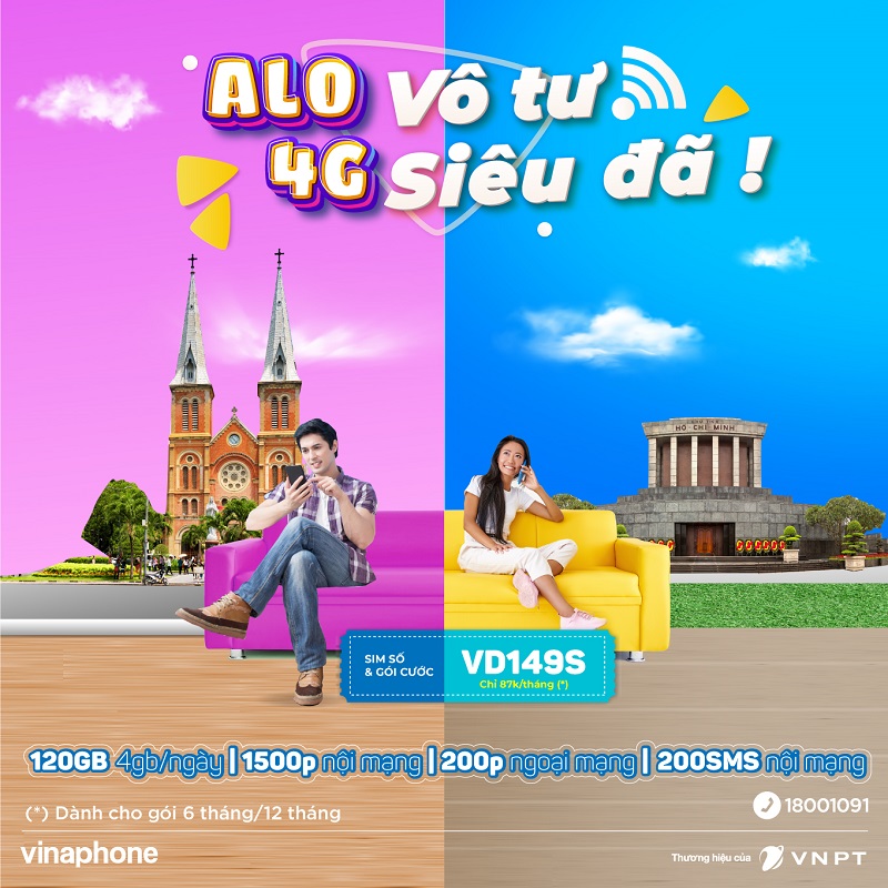 Mạch bạn cách sở hữu gói cước VinaPhone 4G siêu khủng