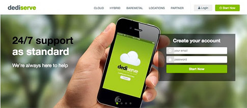 Giao diện của nhà cung cấp máy chủ ảo đám mây Dediserve Giao diện của nhà cung cấp máy chủ ảo đám mây Dediserve