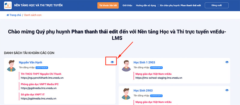 Xem thống k&ecirc; tổng quan học trực tuyến 