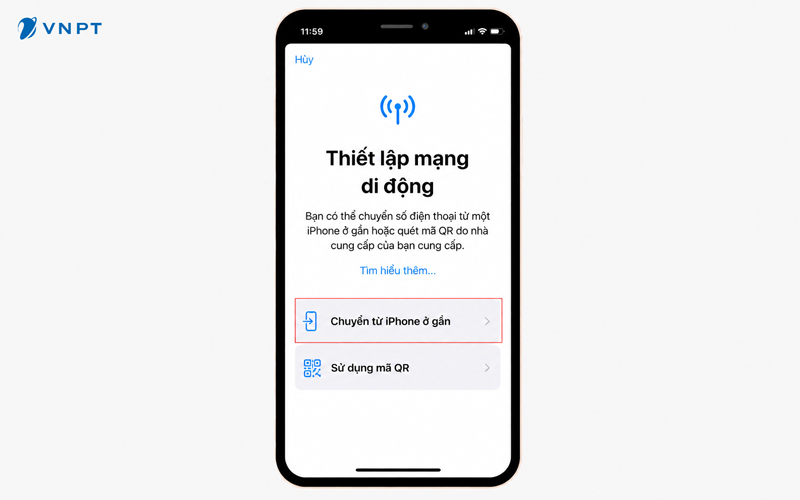 Cài đặt eSIM trên điện thoại iPhone 3