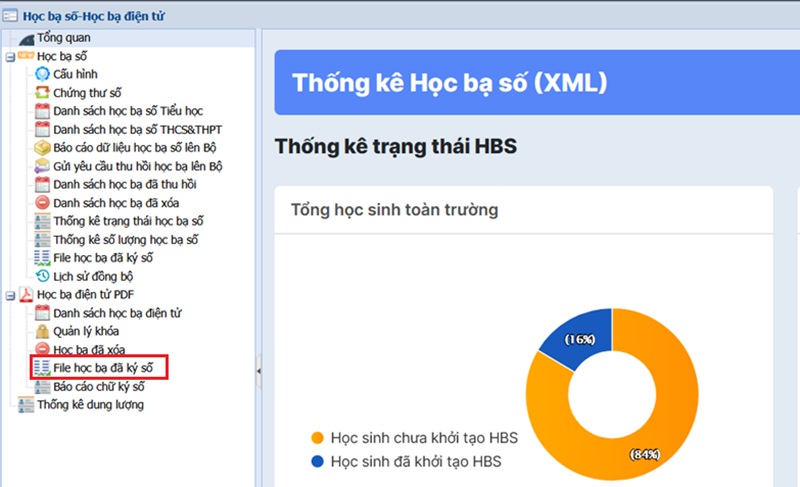 Bước 3: Chọn File học bạ đã ký số