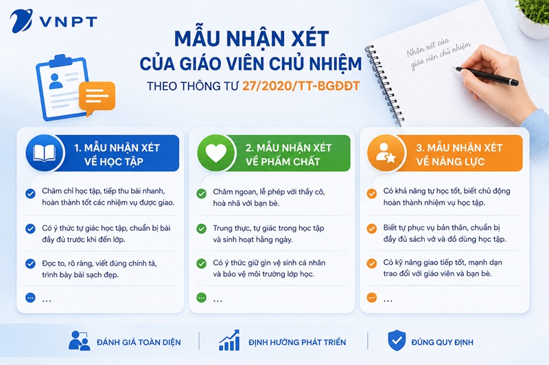 Mẫu lời nhận x&eacute;t của gi&aacute;o vi&ecirc;n chuẩn sư phạm