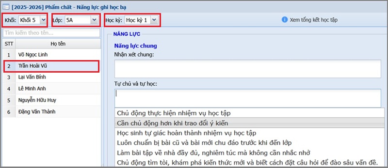 C&aacute;ch &aacute;p dụng mẫu nhận x&eacute;t cho học sinh