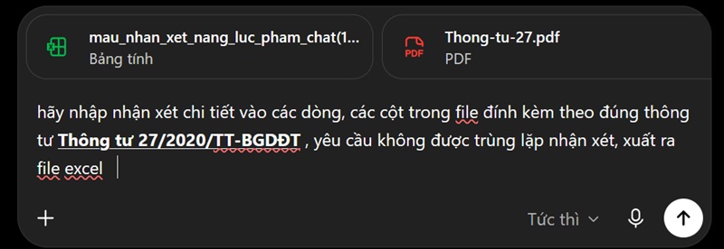 Điền năng lực phẩm chất vào file mẫu