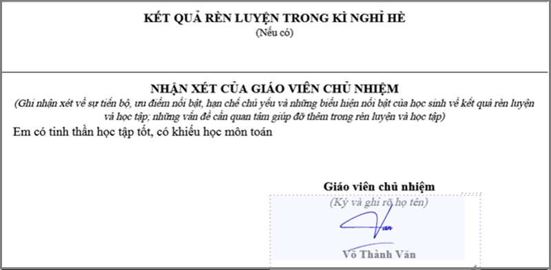 Ký sổ chủ nhiệm trên vnEdu bằng chữ ký số.