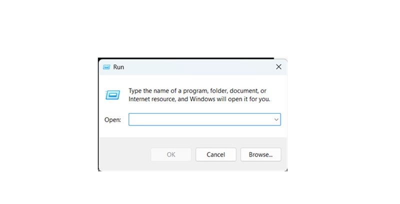 Bước 1: Nhấn Windows + R để mở Run.