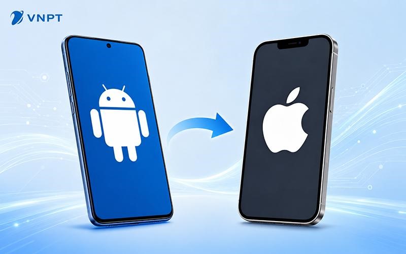 Chọn chuyển dữ liệu từ Android trên máy iOS