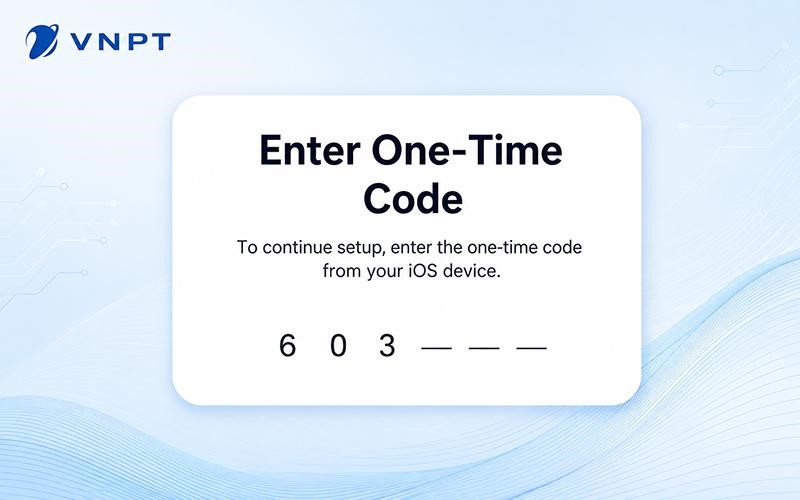 Nhập mã code để kết nối 2 thiết bị
