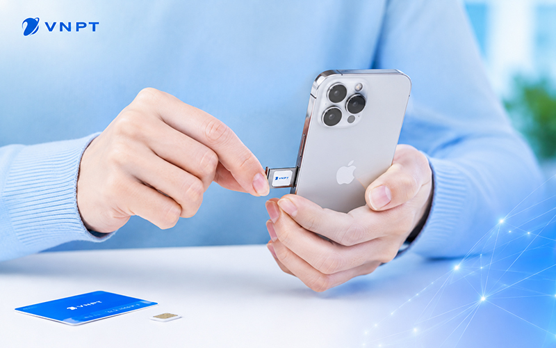 Lắp SIM vật lý đúng khe SIM và kiểm tra cài đặt dữ liệu di động sau khi khởi động máy.