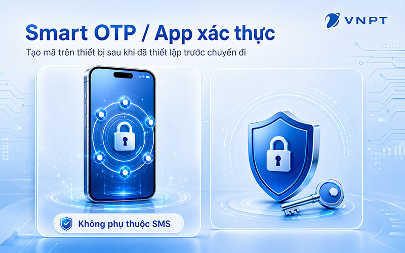 Dùng ứng dụng xác thực hoặc Smart OTP/Soft OTP