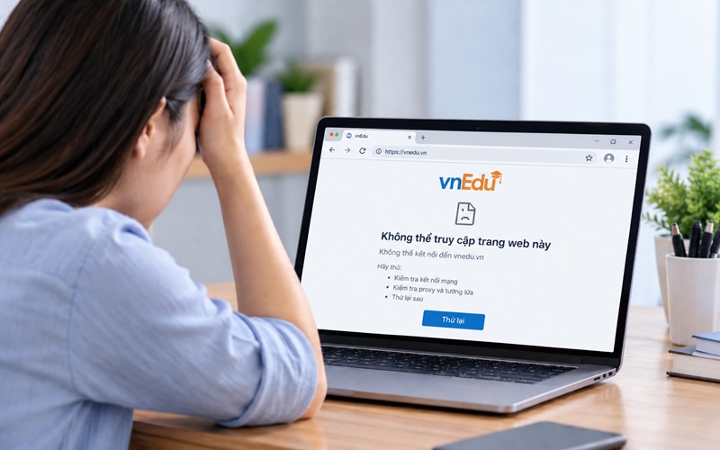 Kiểm tra kết nối khi gặp lỗi không truy cập được hệ thống