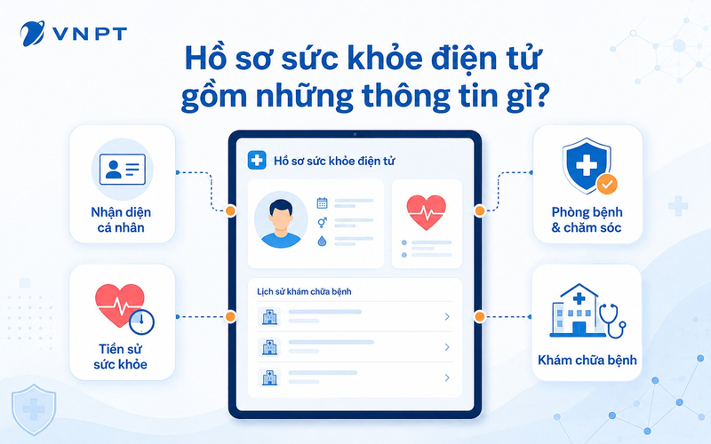 4 nhóm thông tin chính của một hồ sơ sức khỏe điện tử