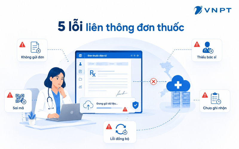 5 lỗi thường gặp trong quá trình liên thông đơn thuốc quốc gia