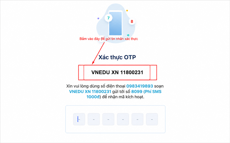 Chọn Đăng nhập bằng OTP