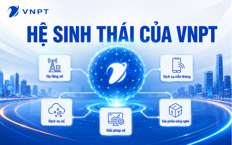 VNPT cung cấp các dịch vụ kết nối và giải pháp hạ tầng số phục vụ nhiều nhu cầu của doanh nghiệp.