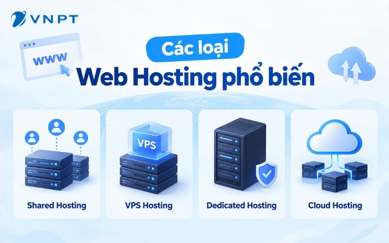 Mỗi loại Web Hosting phù hợp với nhu cầu và ngân sách khác nhau