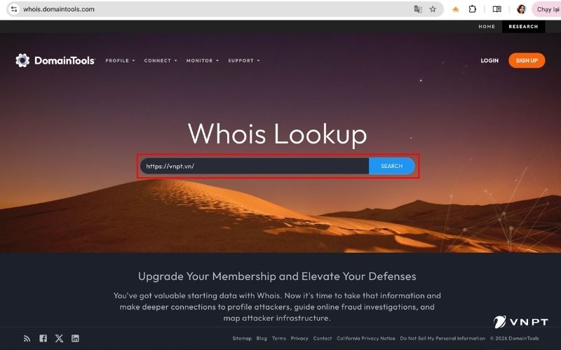 Cách kiểm tra Hosting bằng Whois