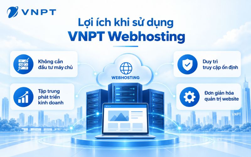 VNPT Webhosting giúp doanh nghiệp giảm chi phí đầu tư hạ tầng và đơn giản hóa việc quản lý website