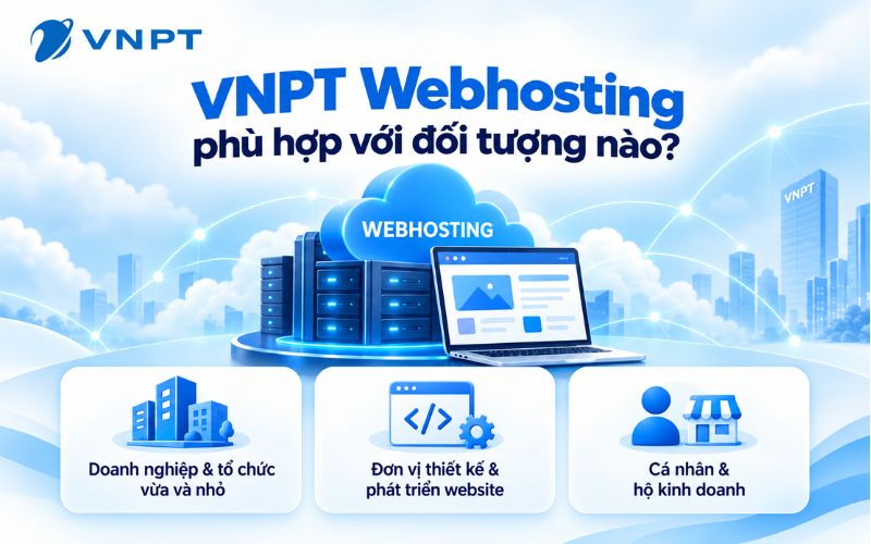 VNPT Webhosting phù hợp với doanh nghiệp, đơn vị thiết kế website, cá nhân và hộ kinh doanh.